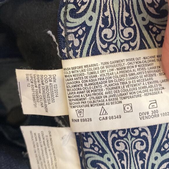 Gloria Vanderbilt Celina Dark Blue Elastic Waist Denim Jean Shorts Sz 12 - Picture 6 of 12